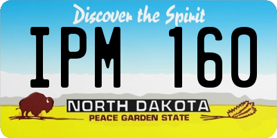 ND license plate IPM160