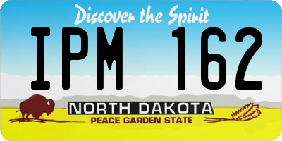 ND license plate IPM162