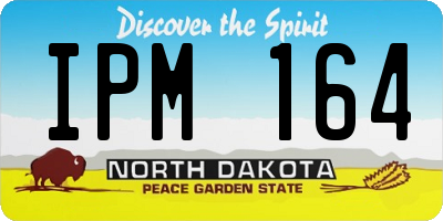 ND license plate IPM164