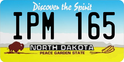 ND license plate IPM165