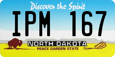 ND license plate IPM167