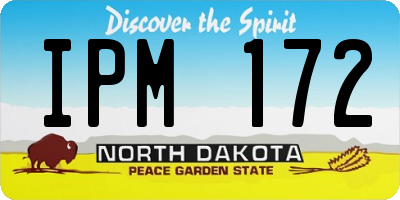 ND license plate IPM172