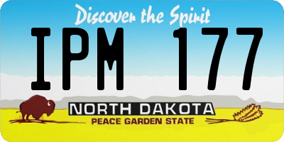 ND license plate IPM177