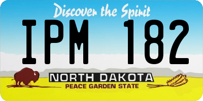 ND license plate IPM182
