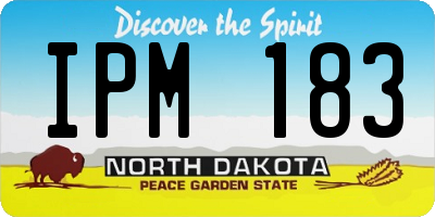 ND license plate IPM183