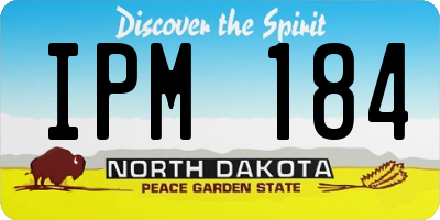 ND license plate IPM184