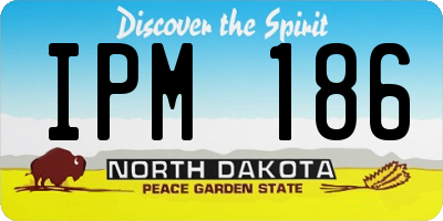 ND license plate IPM186