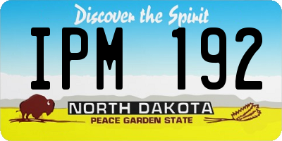 ND license plate IPM192