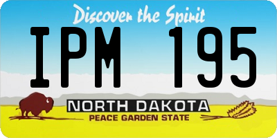 ND license plate IPM195