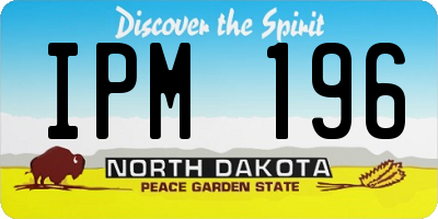 ND license plate IPM196