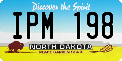 ND license plate IPM198