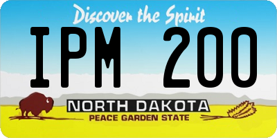 ND license plate IPM200