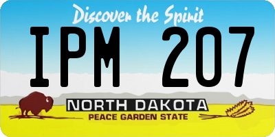 ND license plate IPM207