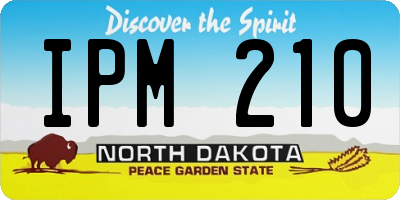 ND license plate IPM210