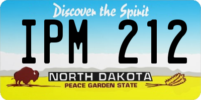 ND license plate IPM212