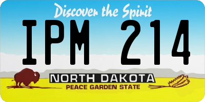 ND license plate IPM214