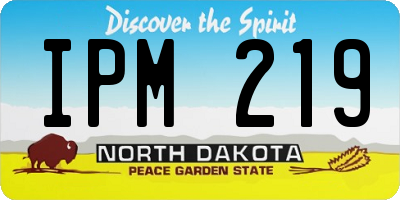 ND license plate IPM219