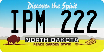 ND license plate IPM222