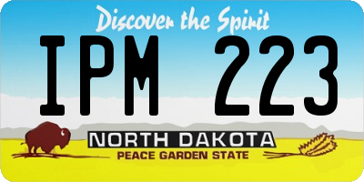 ND license plate IPM223