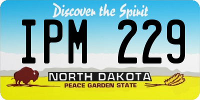 ND license plate IPM229