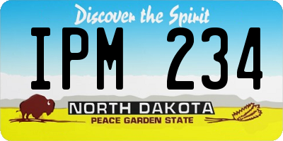 ND license plate IPM234