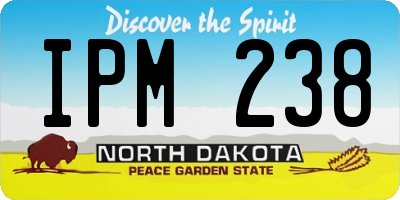 ND license plate IPM238