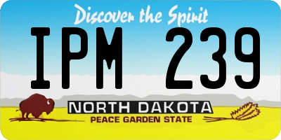 ND license plate IPM239