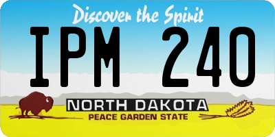 ND license plate IPM240