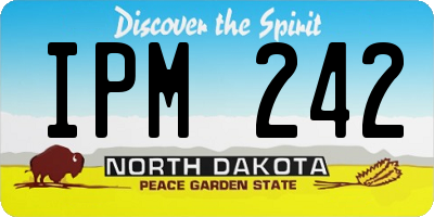 ND license plate IPM242