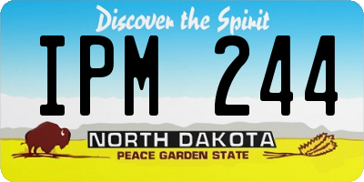 ND license plate IPM244