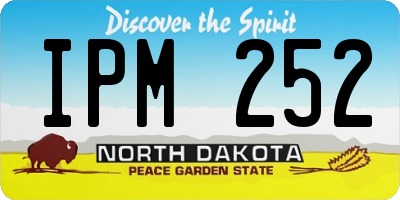 ND license plate IPM252