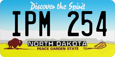 ND license plate IPM254