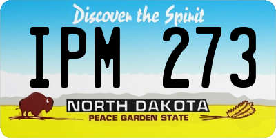 ND license plate IPM273