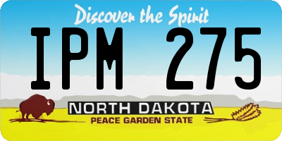 ND license plate IPM275