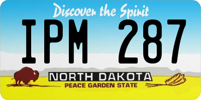 ND license plate IPM287