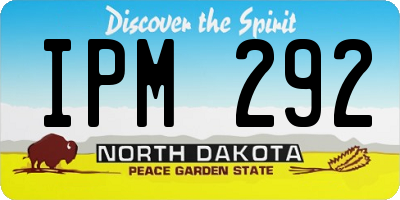 ND license plate IPM292