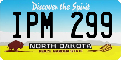 ND license plate IPM299