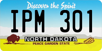 ND license plate IPM301