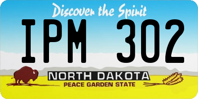 ND license plate IPM302