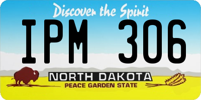 ND license plate IPM306