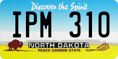 ND license plate IPM310