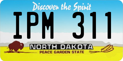 ND license plate IPM311