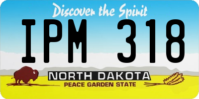 ND license plate IPM318