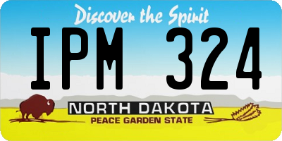 ND license plate IPM324