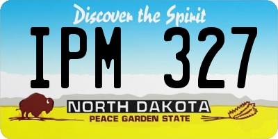 ND license plate IPM327
