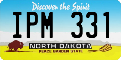 ND license plate IPM331
