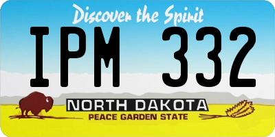 ND license plate IPM332