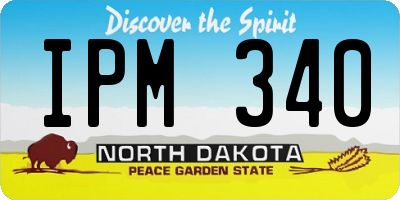 ND license plate IPM340