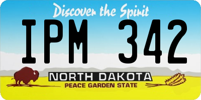 ND license plate IPM342
