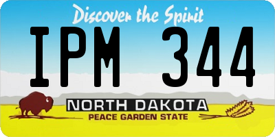 ND license plate IPM344